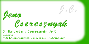 jeno cseresznyak business card